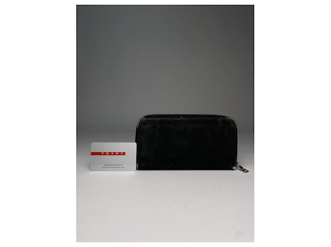 Billetera de algodón negro Prada - vista 4
