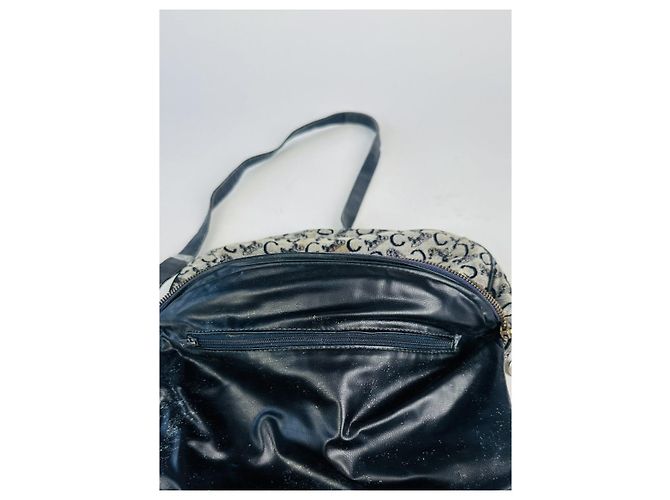 Céline Celine Triomphe Vintage schwarze Baumwollhandtasche - Ansicht 4