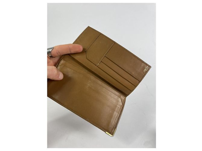 Céline Borsa in pelle beige Celine - vista 4