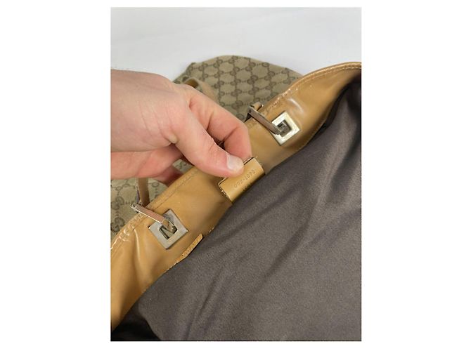 Gucci Jackie Vintage Beiger Baumwollhandtasche - Ansicht 3