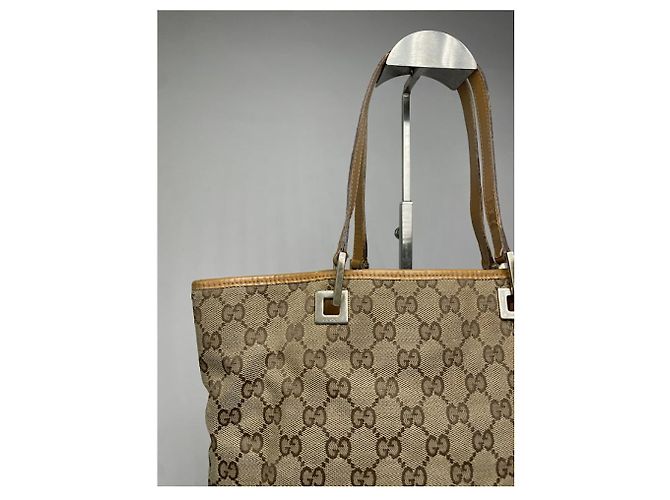 Gucci Jackie Vintage Beiger Baumwollhandtasche - Ansicht 4