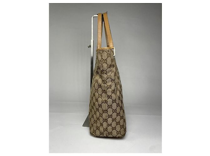 Gucci Jackie Vintage Beiger Baumwollhandtasche - Ansicht 5