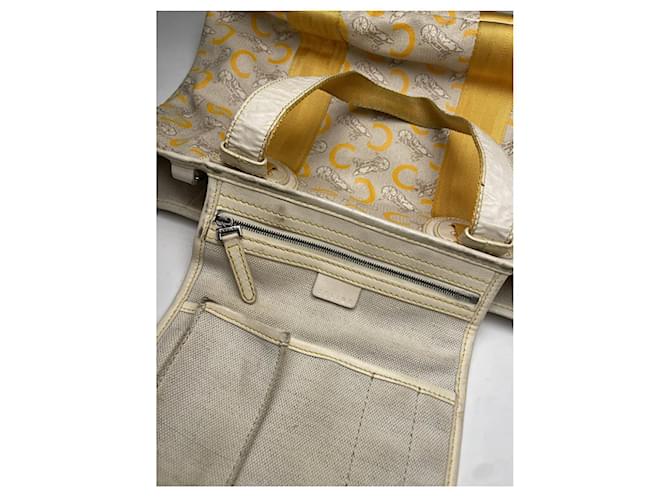 Céline Borsa a secchiello in pelle bianca Celine Bianco - vista 5