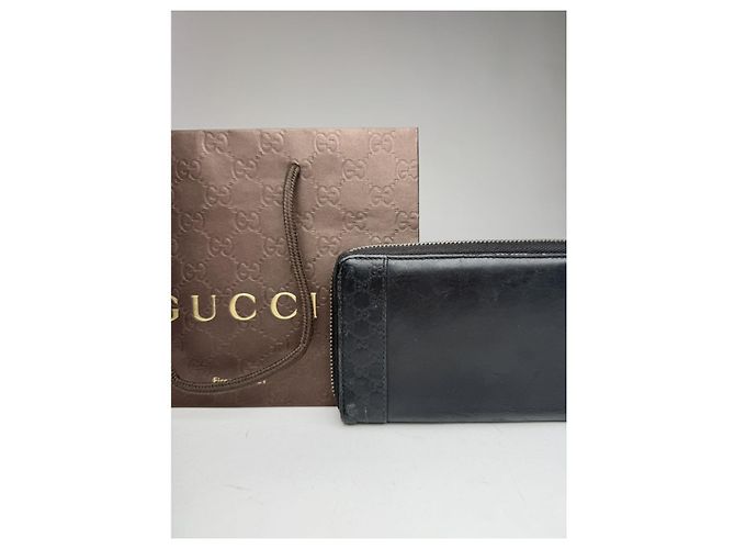 Portafoglio in pelle nera Gucci Continental Nero - vista 2