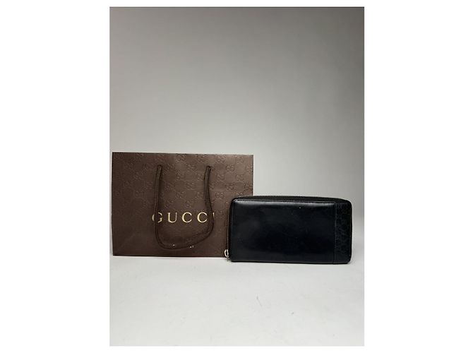 Portafoglio in pelle nera Gucci Continental Nero - vista 3
