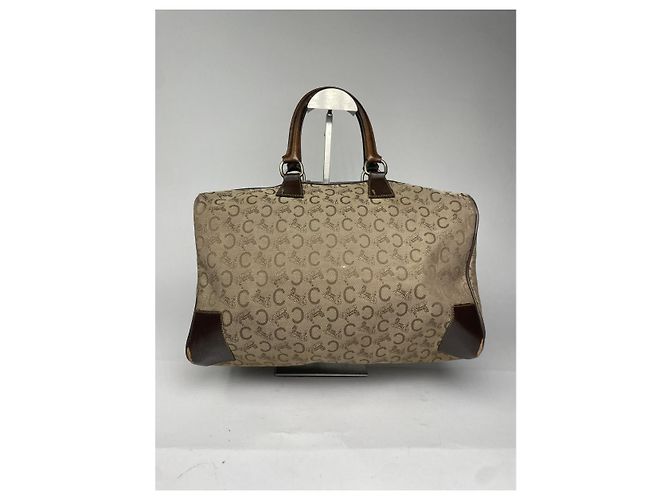 Céline Borsa da viaggio in pelle marrone vintage Celine Triomphe - vista 5