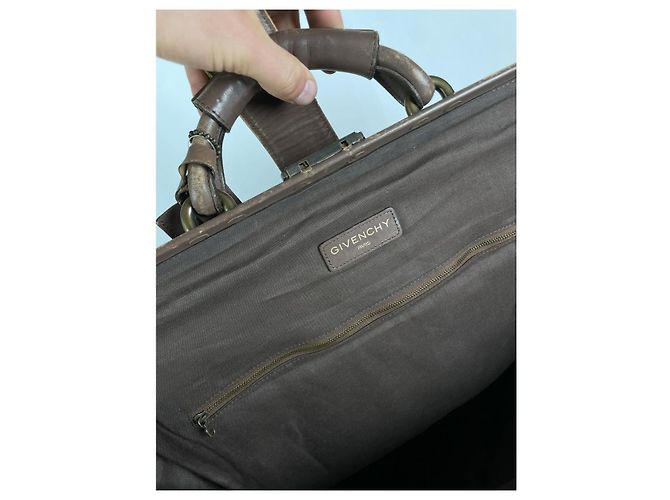 Bolso de viaje de cuero marrón Givenchy Castaño - vista 4