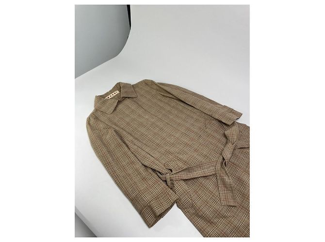 Abrigo trench de algodón beige Marni - vista 2