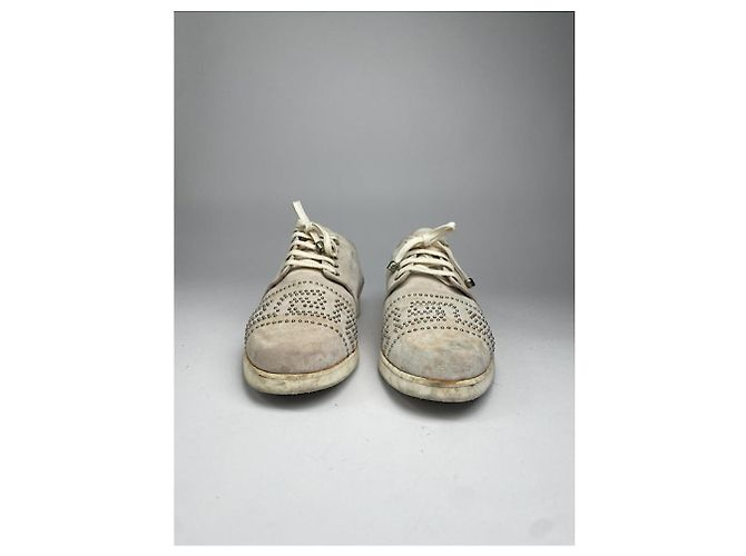 Graue Ledertrainer von Gianni Versace - Ansicht 4