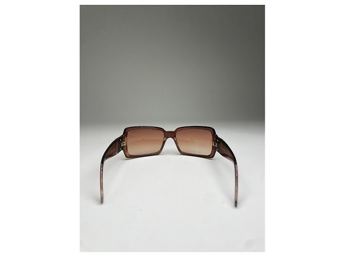 Gafas de sol de plástico marrón de Chanel Castaño - vista 3
