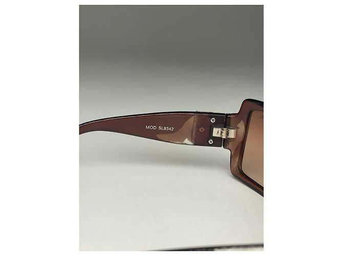 Gafas de sol de plástico marrón de Chanel Castaño - vista 4