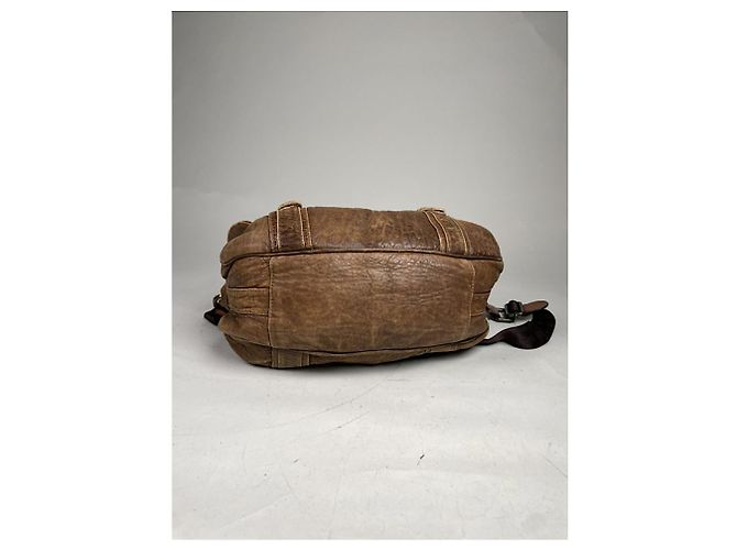 Borsa in pelle marrone Marni Tuk - vista 2