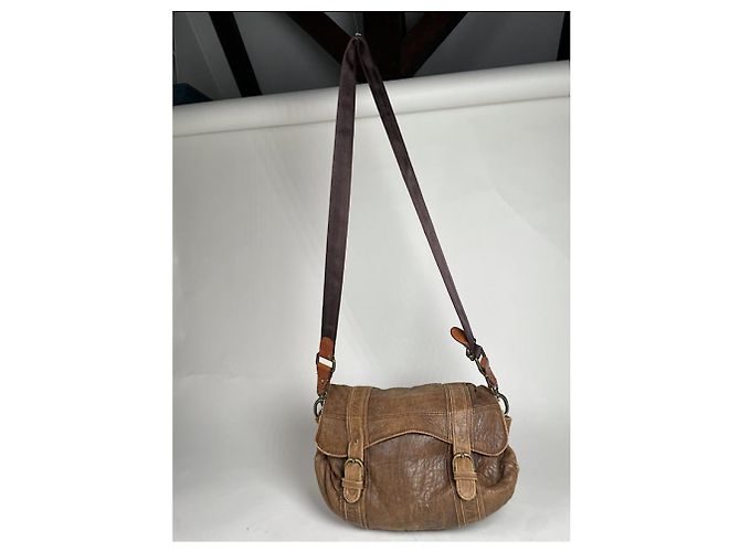 Borsa in pelle marrone Marni Tuk - vista 5