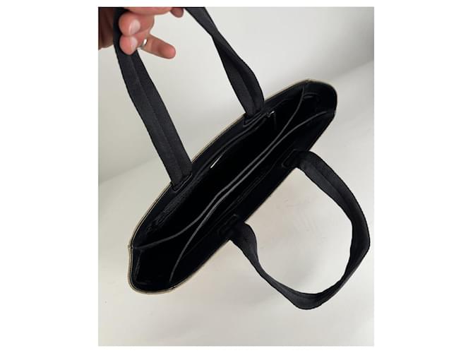 Borsa a mano in cotone beige di Prada - vista 4