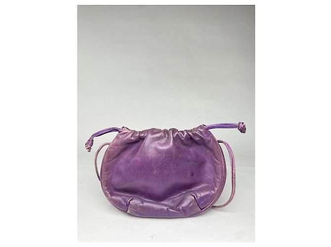 Borsa a mano in pelle viola Flamenco di Loewe Porpora - vista 3