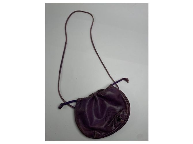 Borsa a mano in pelle viola Flamenco di Loewe Porpora - vista 5