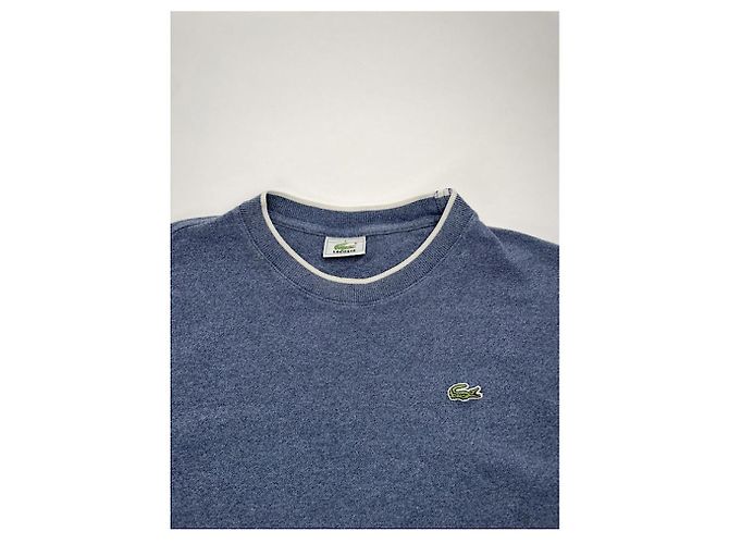 Camiseta de algodón azul Lacoste - vista 3