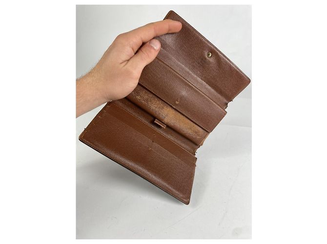 Billetera de cuero marrón Louis Vuitton Flore Castaño - vista 4