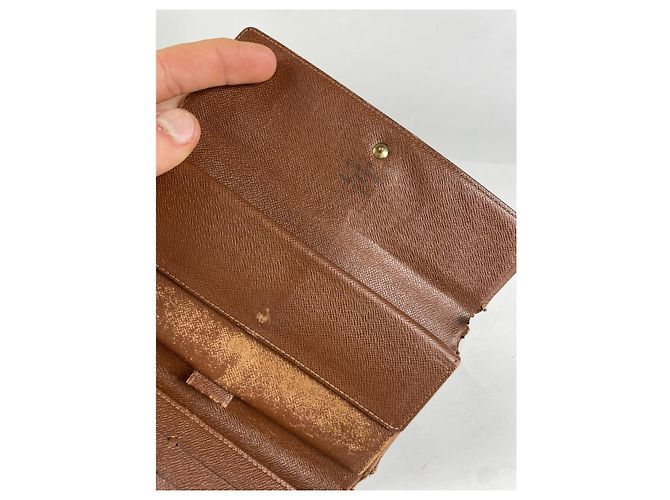 Billetera de cuero marrón Louis Vuitton Flore Castaño - vista 5