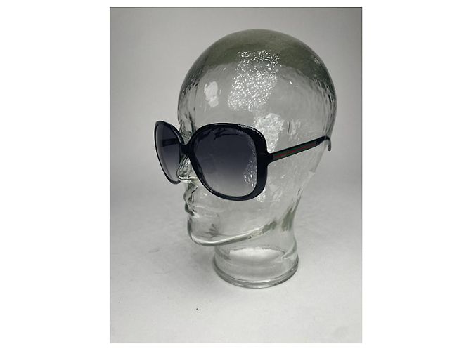 Occhiali da sole in plastica nera Gucci Nero - vista 2