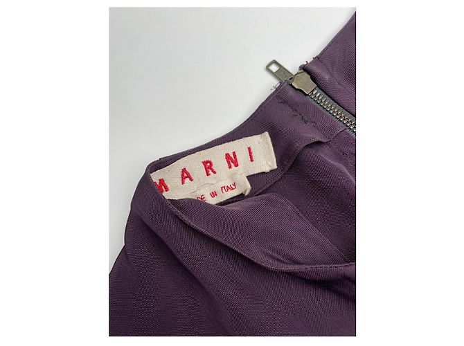 Abito in seta viola Marni Porpora - vista 2