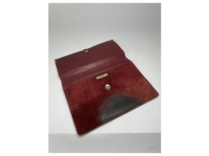 Clutch in pelle bordeaux Cartier Bordò - vista 5