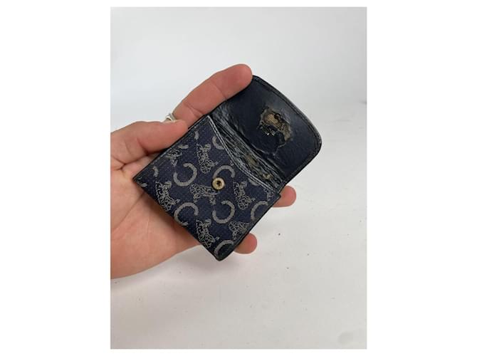 Céline Borsa in cotone blu navy Celine - vista 3