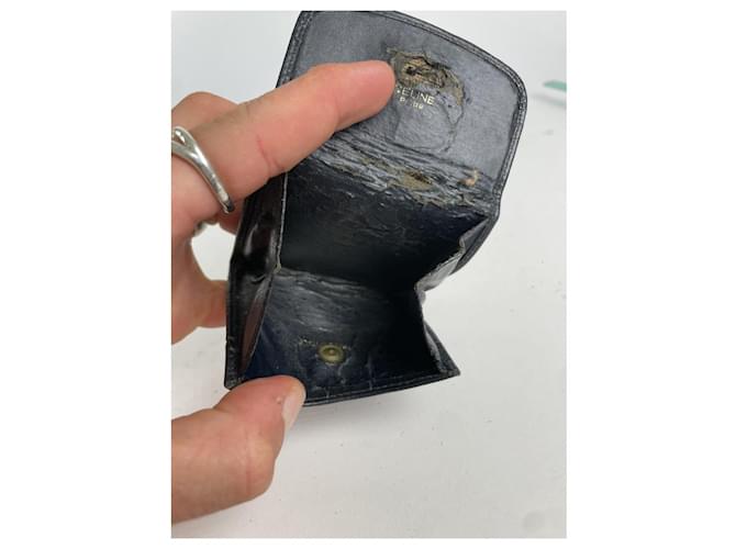 Céline Borsa in cotone blu navy Celine - vista 4