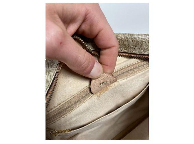 Céline Celine Tabou Beiger Lederhandtasche - Ansicht 4