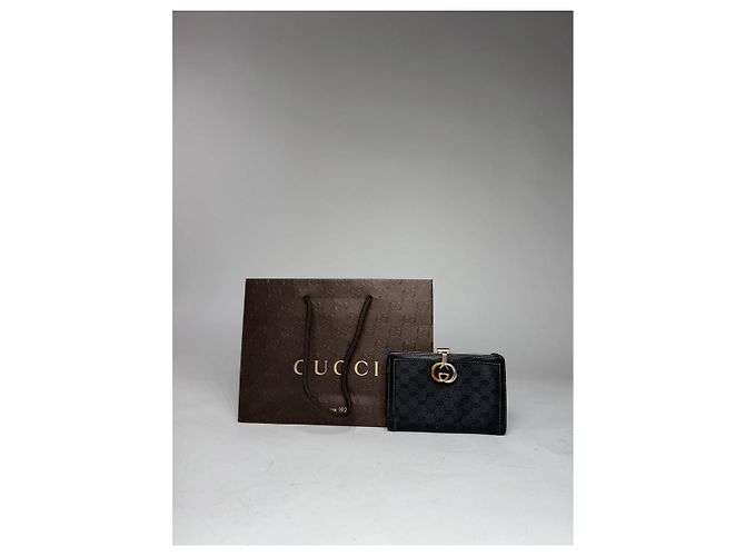 Portafoglio in pelle nera Gucci Marmont Nero - vista 3