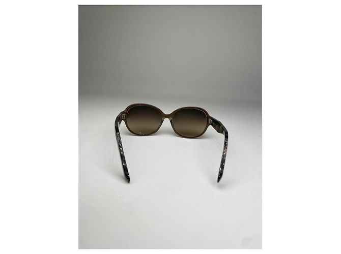 Gafas de sol de plástico marrón Salvatore Ferragamo Castaño - vista 3