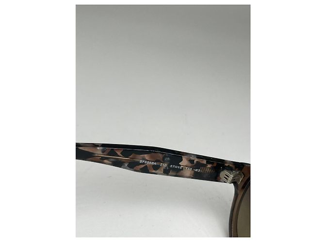 Gafas de sol de plástico marrón Salvatore Ferragamo Castaño - vista 4