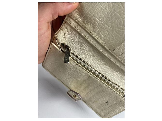 Céline Portafoglio in pelle bianca Celine Triomphe Bianco - vista 4