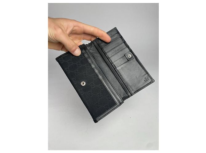Cartera de cuero negro Gucci Horsebit 1955 - vista 3