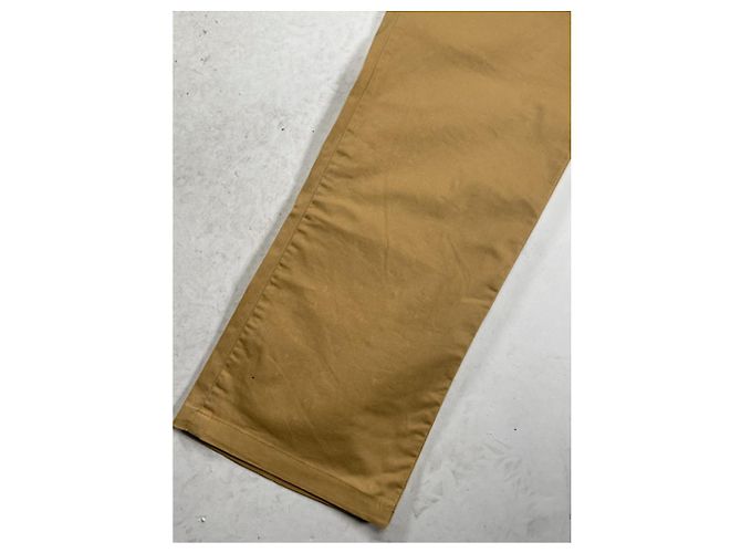 Calça de algodão amarela Yves Saint Laurent Amarelo - vista 3