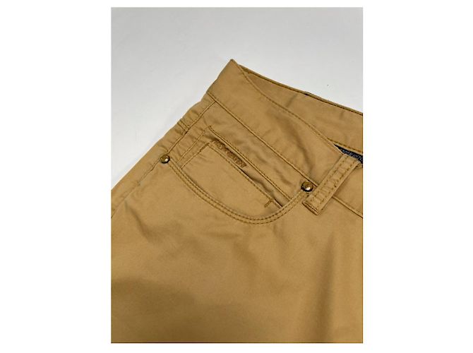 Calça de algodão amarela Yves Saint Laurent Amarelo - vista 4