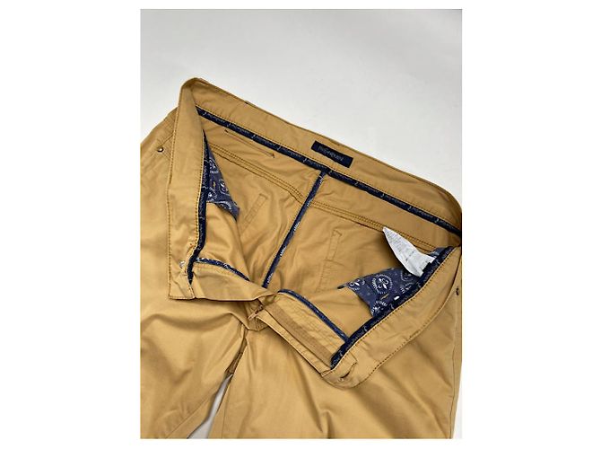 Calça de algodão amarela Yves Saint Laurent Amarelo - vista 5