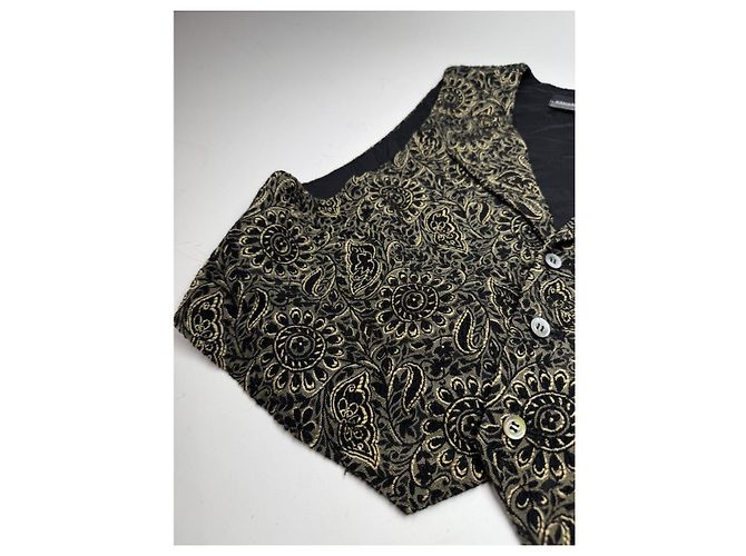 Autre Marque Kansai Yamamoto schwarze Wollstrickware - Ansicht 5