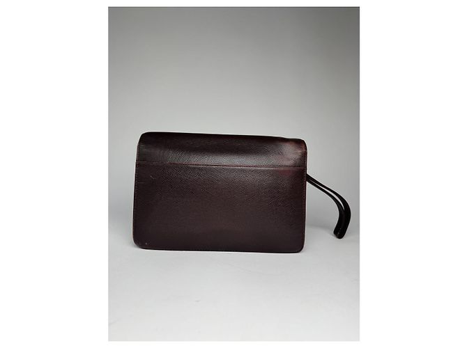 Clutch in pelle viola Louis Vuitton Sénateur Porpora - vista 4