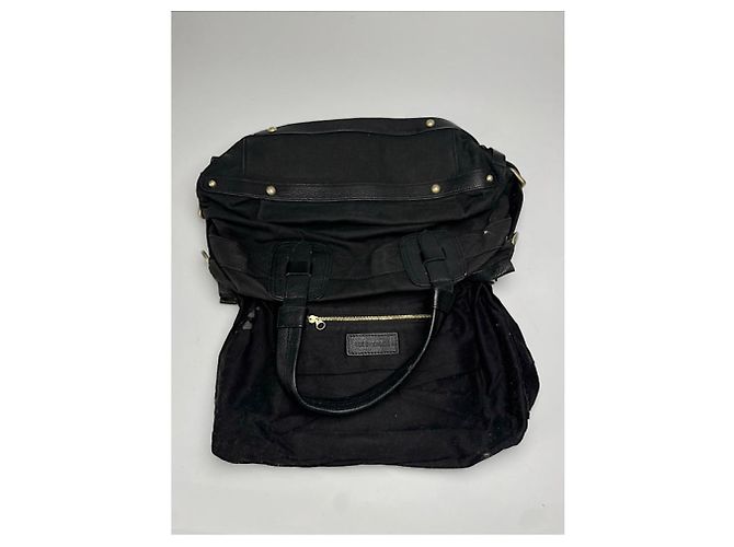 Borsa a mano in cotone nero Chloé Aurore - vista 2