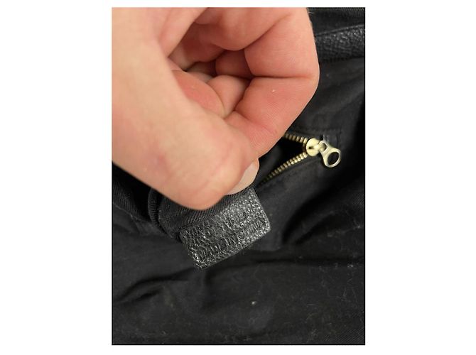 Borsa a mano in cotone nero Chloé Aurore - vista 3