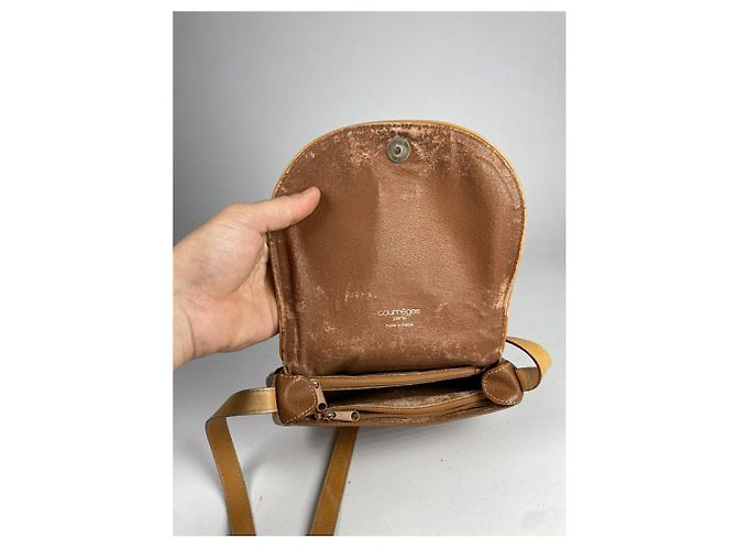 Courreges Borsa in pelle marrone Courrèges - vista 3
