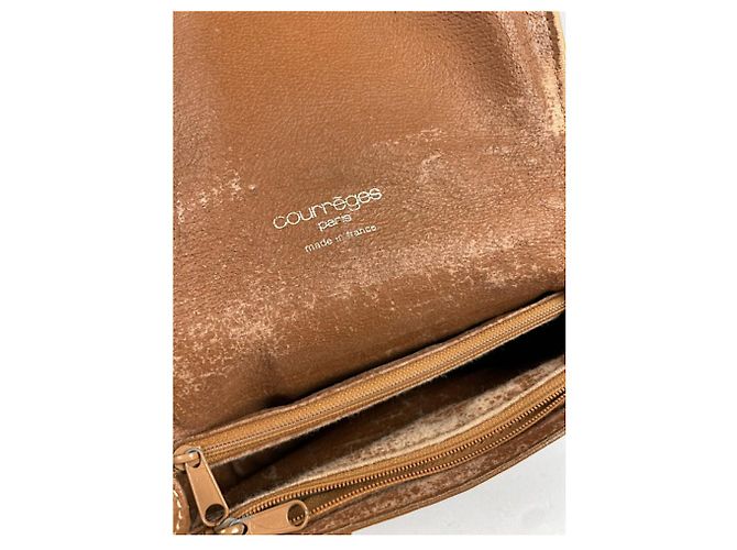 Courreges Borsa in pelle marrone Courrèges - vista 4