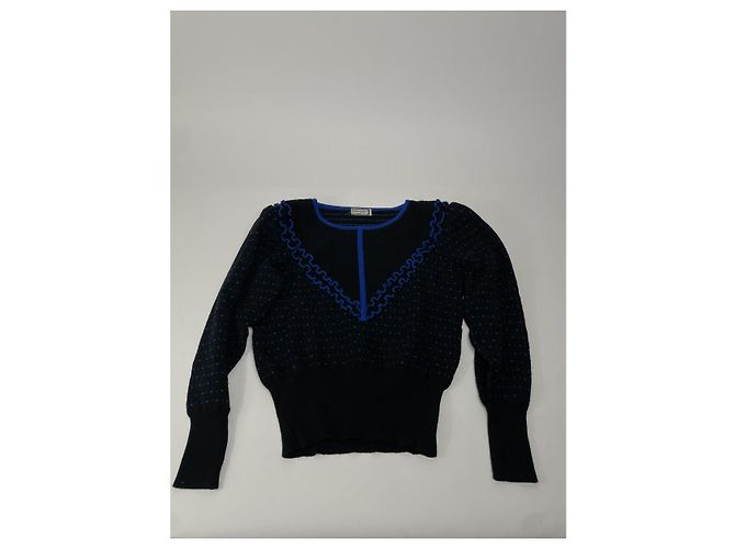 Yves Saint Laurent Schwarze Wollstrickware - Ansicht 5