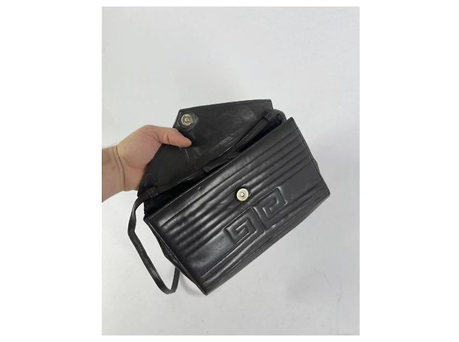 Borsa a mano in pelle marrone Givenchy Emblem - vista 2