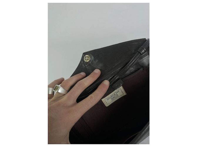 Borsa a mano in pelle marrone Givenchy Emblem - vista 3