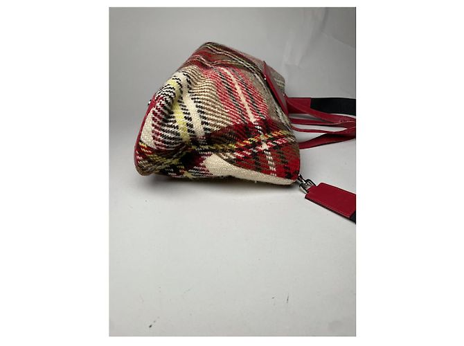 Borsa a mano in lana rossa Burberry Rosso - vista 2