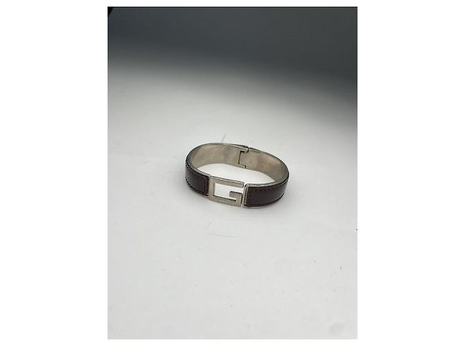 Bracciale in acciaio argento Gucci GG Running - vista 2