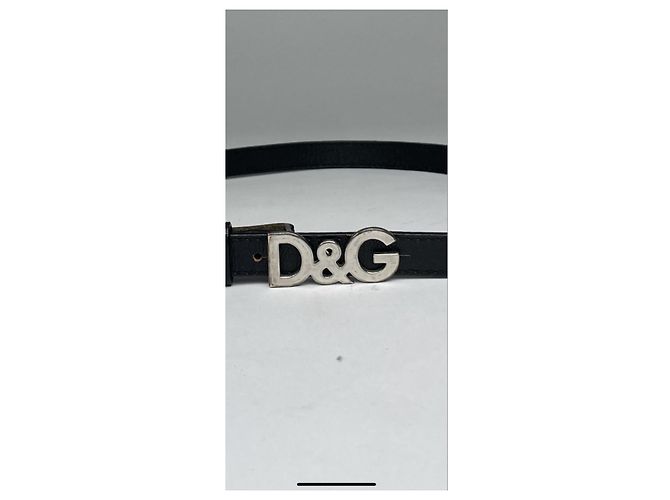 Cintura in pelle nera D&G Nero - vista 5