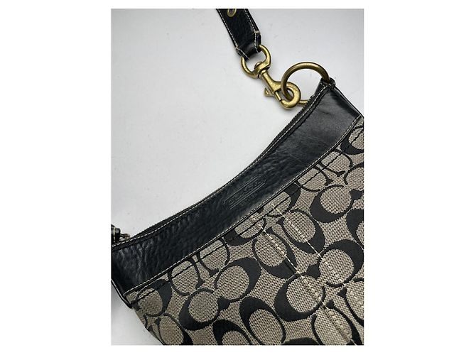 Borsa a mano in pelle nera Sufflette Signature di Coach Nero - vista 4